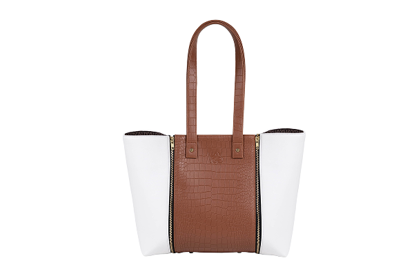 GO TOTE – Camel Croco Core with Vanilla Grain Wings