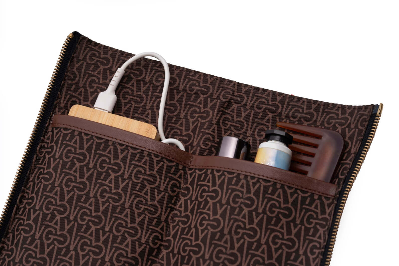 GO TOTE โ Camel Textured Core with Ivory Suede Wings - Image 9